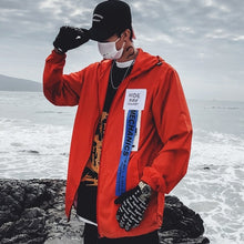 Load image into Gallery viewer, Harajuku Color Block Jacket Streetwear Mens Hip Hop Windbreaker Jacket Printed Street Dance Jacket Coat Autumn Summer Clothes
