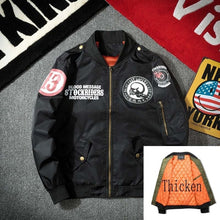 Load image into Gallery viewer, Lenstid 2019 New MA-1 bomber military motorcycle jacket men's printed pattern pilot bomber jacket men's baseball jacket Korean