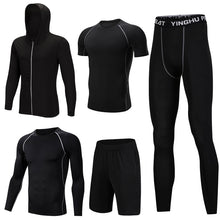 Load image into Gallery viewer, Men New Autumn And Winter Sportswear Fitness Suit Men's Outdoor Running Fitness Clothing Basketball Training Sportswear