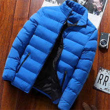 Load image into Gallery viewer, 2019 Men Casual Hooded Parka  Printed Winter Men Fashion Patchwork Cotton Slim Fit Coat Thick Warm Homme's Zipper Jacket