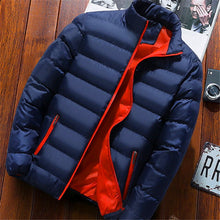 Load image into Gallery viewer, 2019 Men Casual Hooded Parka  Printed Winter Men Fashion Patchwork Cotton Slim Fit Coat Thick Warm Homme's Zipper Jacket