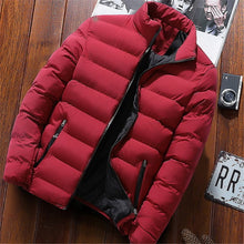 Load image into Gallery viewer, 2019 Men Casual Hooded Parka  Printed Winter Men Fashion Patchwork Cotton Slim Fit Coat Thick Warm Homme's Zipper Jacket