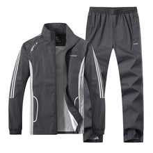 Load image into Gallery viewer, New Men's Set Spring Autumn Men Sportswear 2 Piece Set Sporting Suit Jacket+Pant Sweatsuit Men Clothing Tracksuit Set Outwear