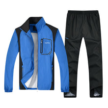Load image into Gallery viewer, New Men's Set Spring Autumn Men Sportswear 2 Piece Set Sporting Suit Jacket+Pant Sweatsuit Men Clothing Tracksuit Set Outwear
