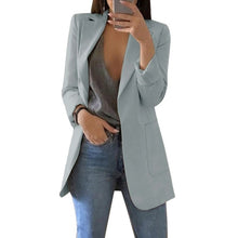 Load image into Gallery viewer, OEAK Spring Autumn Slim Fit Women Jackets Pockets Office Work Jacket Coat Elegant Business Lady chaquetas mujer invierno 2019