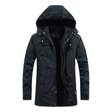 Load image into Gallery viewer, streetwear  Winter Hooded Windproof Solid Long Sleeve Soft Coat Shell  jacket men jaqueta masculino chaqueta hombre casaco