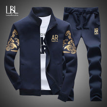 Load image into Gallery viewer, Brand Men Sets Fashion Autumn Spring Sporting Suit Sweatshirt+Sweatpant Tracksuit Men's Sportswear Zipper Clothing 2 Pieces Sets
