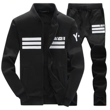 Load image into Gallery viewer, Brand Men Sets Fashion Autumn Spring Sporting Suit Sweatshirt+Sweatpant Tracksuit Men's Sportswear Zipper Clothing 2 Pieces Sets