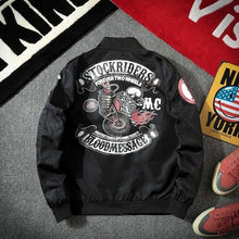 Load image into Gallery viewer, Lenstid 2019 New MA-1 bomber military motorcycle jacket men's printed pattern pilot bomber jacket men's baseball jacket Korean