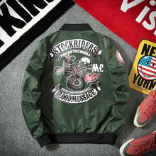 Load image into Gallery viewer, Lenstid 2019 New MA-1 bomber military motorcycle jacket men's printed pattern pilot bomber jacket men's baseball jacket Korean